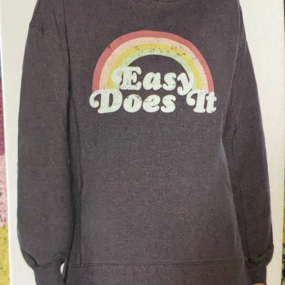Ladies Crew Neck: Easy Does It - Picture 2 of 4